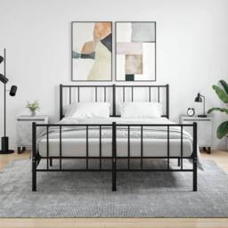 Berkfield Home Bedside Cabinets 2 pcs Concrete Grey 40x30x50 cm Engineered Wood - Size: 40 x 30 x 50 cm - thumbnail 2