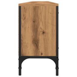 Berkfield Home TV Cabinet with Drawer Artisan Oak 200x25x44 cm Engineered Wood in Brown - Size: 200 x 25 x 44 cm - thumbnail 6