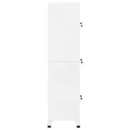 Berkfield Home Locker Cabinet White 38x45x180 cm Steel - Size: 38 x 45 x 180 cm - thumbnail 4