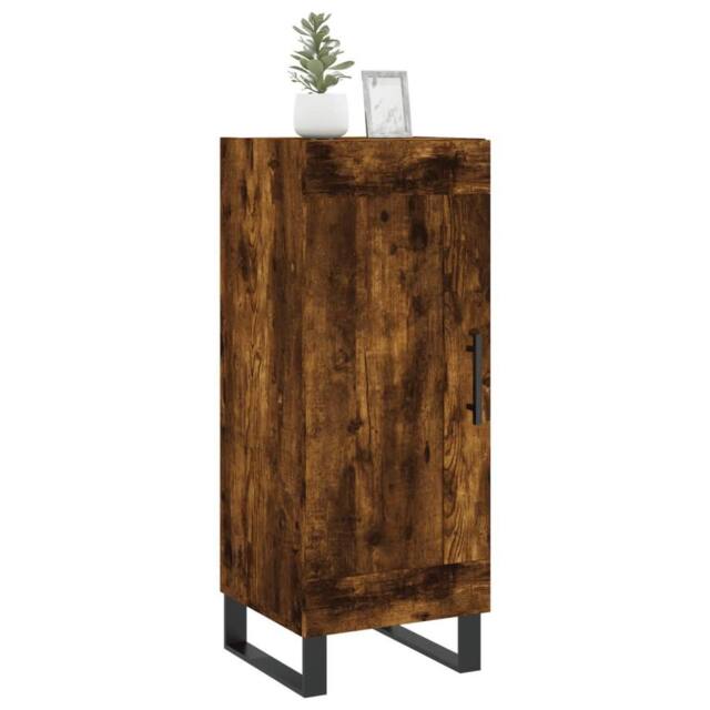 Berkfield Home Sideboard Smoked Oak 34.5x34x90 cm Engineered Wood in Brown - image 1