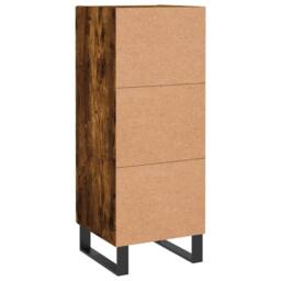 Berkfield Home Sideboard Smoked Oak 34.5x34x90 cm Engineered Wood in Brown - thumbnail 8
