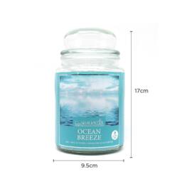 Voltico 18oz Ocean Breeze Scented Jar Candle in Light Blue - thumbnail 5