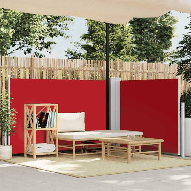 Berkfield Home Retractable Side Awning Red 100x600 cm - image 1