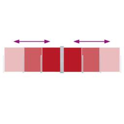 Berkfield Home Retractable Side Awning Red 100x600 cm - thumbnail 6