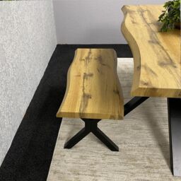 KOSY KOALA Modern Dining Table Set With 2 Benches For Dining Room & Kitchen Home Furniture in Brown - thumbnail 4