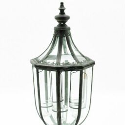 Minster Garden Lantern with Tealight Holder - Metal - L29 x W29 x H77 cm in Grey - Size: 1 Pack - thumbnail 2
