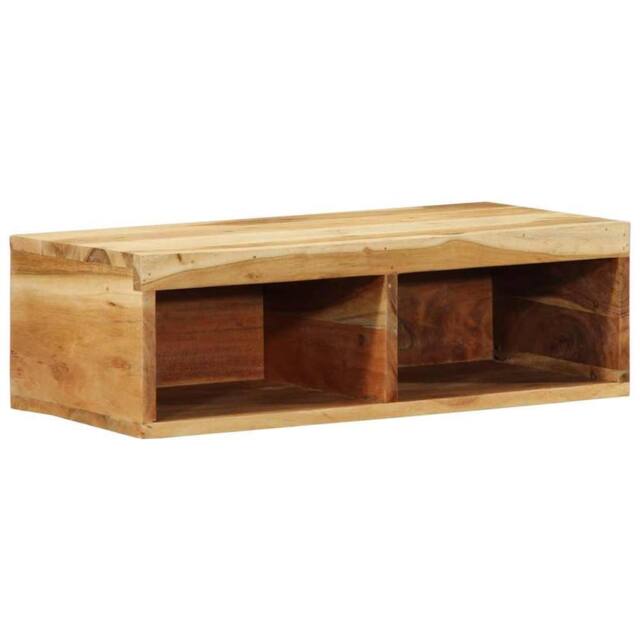 Berkfield Home Wall-mounted TV Cabinet 60x30x19 cm Solid Wood Acacia in Brown - Size: 60 x 30 x 19 cm