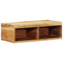 Berkfield Home Wall-mounted TV Cabinet 60x30x19 cm Solid Wood Acacia in Brown - Size: 60 x 30 x 19 cm - thumbnail 1