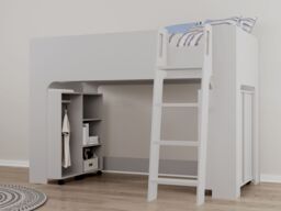 Flintshire Furniture Ltd Eden Mid Sleeper with storage in Grey - Size: Single - thumbnail 3
