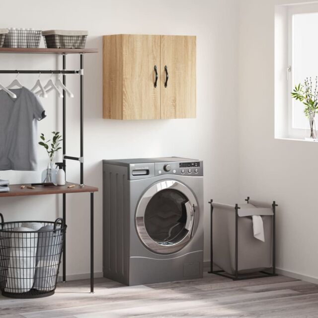 Berkfield Home Wall Cabinet Sonoma Oak 60x31x60 cm Engineered Wood in Brown - Size: 60 x 31 x 60 cm - image 1