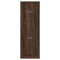 Berkfield Home Elegant Apothecary Cabinet Brown Oak 40x41x118 cm Engineered Wood - Size: 40 x 41 x 118 cm - thumbnail 5