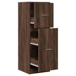 Berkfield Home Elegant Apothecary Cabinet Brown Oak 40x41x118 cm Engineered Wood - Size: 40 x 41 x 118 cm - thumbnail 3