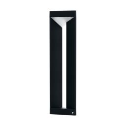 Loops IP54 Outdoor Bollard Light Modern Black Aluminium 10W Built in LED Lamp Post