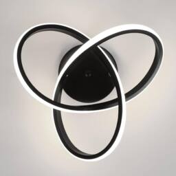 Goeco Modern LED Ceiling Light Creative Flower Shape Ceiling Light 4500K in Black - Size: 12 inches - thumbnail 9