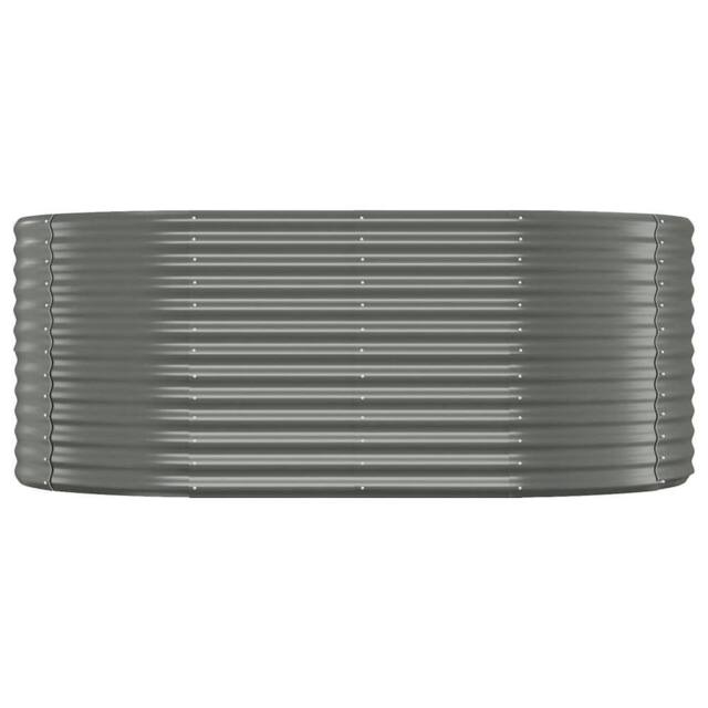 Berkfield Home Garden Raised Bed Powder-coated Steel 175x100x68 cm Grey - Size: 175 x 100 x 68 cm - image 1