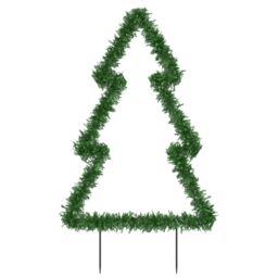 Berkfield Home Christmas Light Decoration with Spikes Tree 80 LEDs 60 cm in Green - thumbnail 5