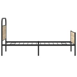 Berkfield Home Bed Frame without Mattress 90x200 cm Sonoma Oak Engineered Wood in Brown - thumbnail 6