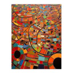 "Artery8 Aerial African Abstract Africa Bright Colours Large Wall Art Poster Print Thick Paper 18X24 Inch - Size: W18"" x H24""" - thumbnail 1