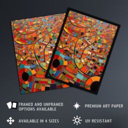 "Artery8 Aerial African Abstract Africa Bright Colours Large Wall Art Poster Print Thick Paper 18X24 Inch - Size: W18"" x H24""" - thumbnail 2