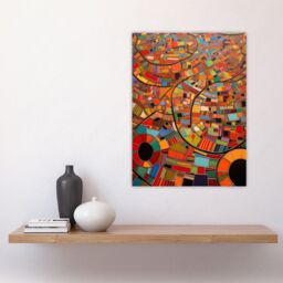 "Artery8 Aerial African Abstract Africa Bright Colours Large Wall Art Poster Print Thick Paper 18X24 Inch - Size: W18"" x H24""" - thumbnail 4