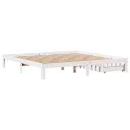 Berkfield Home Restful Bed Frame with Drawers without Mattress White 180x200 cm - Size: Super King - thumbnail 8