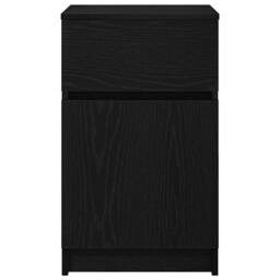 Berkfield Home Durable Bedside Cabinets 2 pcs Black 39x35x65 cm Engineered Wood - Size: 39 x 35 x 65 cm - thumbnail 7