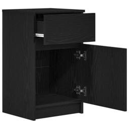 Berkfield Home Durable Bedside Cabinets 2 pcs Black 39x35x65 cm Engineered Wood - Size: 39 x 35 x 65 cm - thumbnail 6
