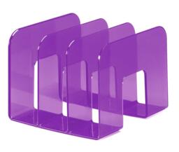 TREND Magazine Stand Desk File Holder Book Organiser - Clear Purple