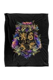 Other Harry Potter 152x127 cm Hogwarts Multi-Colored Floral Crest Blanket - thumbnail 1