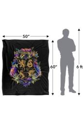 Other Harry Potter 152x127 cm Hogwarts Multi-Colored Floral Crest Blanket - thumbnail 5