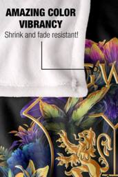 Other Harry Potter 152x127 cm Hogwarts Multi-Colored Floral Crest Blanket - thumbnail 4