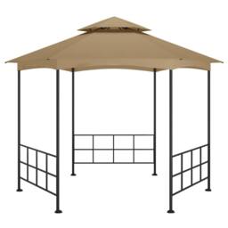 Berkfield Home Gazebo with Sidewalls 3.1x2.7 m Taupe in Beige - thumbnail 3