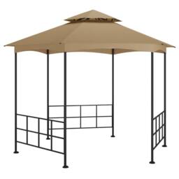 Berkfield Home Gazebo with Sidewalls 3.1x2.7 m Taupe in Beige - thumbnail 4