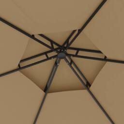 Berkfield Home Gazebo with Sidewalls 3.1x2.7 m Taupe in Beige - thumbnail 5