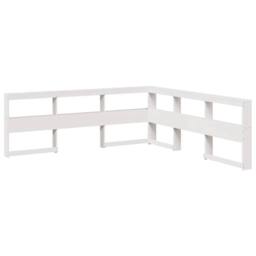 Berkfield Home Decorative Bookcase Bed without Mattress White 200x200cm Solid Wo - Size: 200x200 cm - thumbnail 9