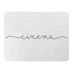 Benjamin Tate Design Text Cinema Designer Blanket in Natural - Size: 120 cm x 150 cm - thumbnail 1