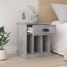Berkfield Home Bedside Cabinets 2 pcs Concrete Grey 43x36x50 cm - Size: 43 x 36 x 50 cm - thumbnail 3