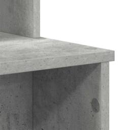 Berkfield Home Desk with Storage Concrete Grey 120.5x44x88.5 cm Engineered Wood - thumbnail 8