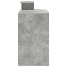 Berkfield Home Desk with Storage Concrete Grey 120.5x44x88.5 cm Engineered Wood - thumbnail 6