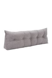 Living and Home Multifunctional Washable Wedge Headboard Pillow with Side Pocket in Light Grey - Size: Large - thumbnail 3