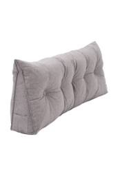 Living and Home Multifunctional Washable Wedge Headboard Pillow with Side Pocket in Light Grey - Size: Large - thumbnail 4