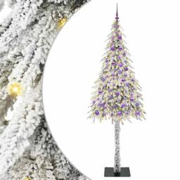 Berkfield Home Stunning Christmas Tree with 300 LEDs White 210 cm PE & Steel - thumbnail 3