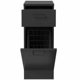 FLAVORA 300mm Drawer Unit Bathroom Vanity Toilet Storage Laundry Combination in Black - thumbnail 4