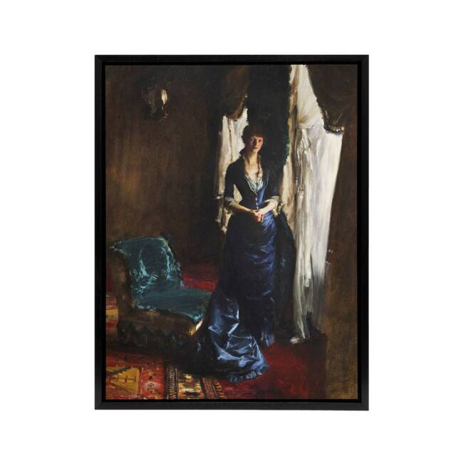 "Artery8 Madame Paul Escudier Portrait Sargent Framed Canvas Wall Art Print - Size: W12"" x H16""" - image 1