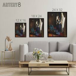 "Artery8 Madame Paul Escudier Portrait Sargent Framed Canvas Wall Art Print - Size: W12"" x H16""" - thumbnail 4