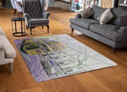 Benjamin Tate Design London Bus Yellow Rear Rug in Natural - Size: Large - thumbnail 2