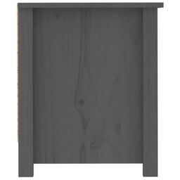 Berkfield Home Shoe Cabinet Grey 110x38x45.5 cm Solid Wood Pine - thumbnail 5