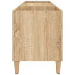 Berkfield Home Record Cabinet Sonoma Oak 121x38x48 cm Engineered Wood in Brown - Size: 121 x 38 x 48 cm - thumbnail 6