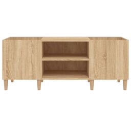 Berkfield Home Record Cabinet Sonoma Oak 121x38x48 cm Engineered Wood in Brown - Size: 121 x 38 x 48 cm - thumbnail 5