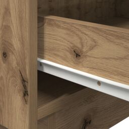 Berkfield Home Bedside Cabinet with LED Lights Artisan Oak 45x40x55 cm in Brown - Size: 45 x 40 x 55 cm - thumbnail 9